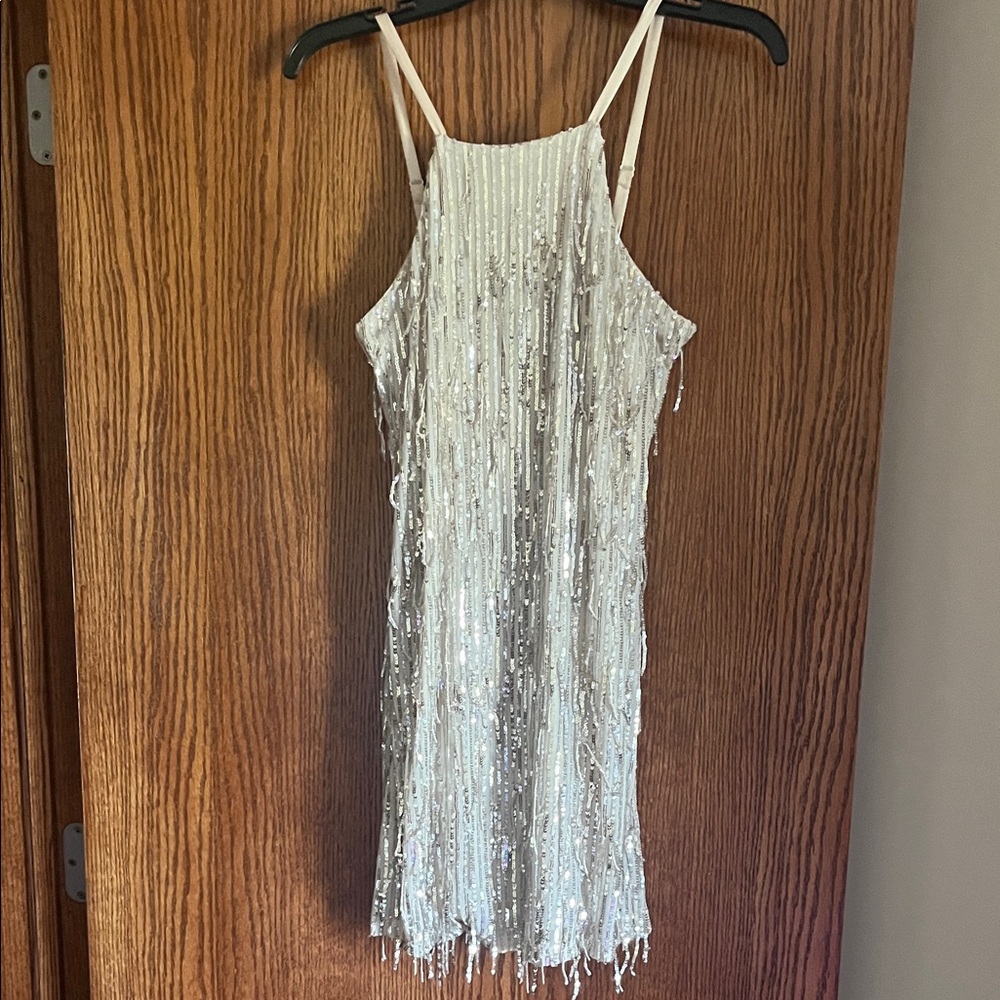 Speechless Cream/Tan Mini Dress